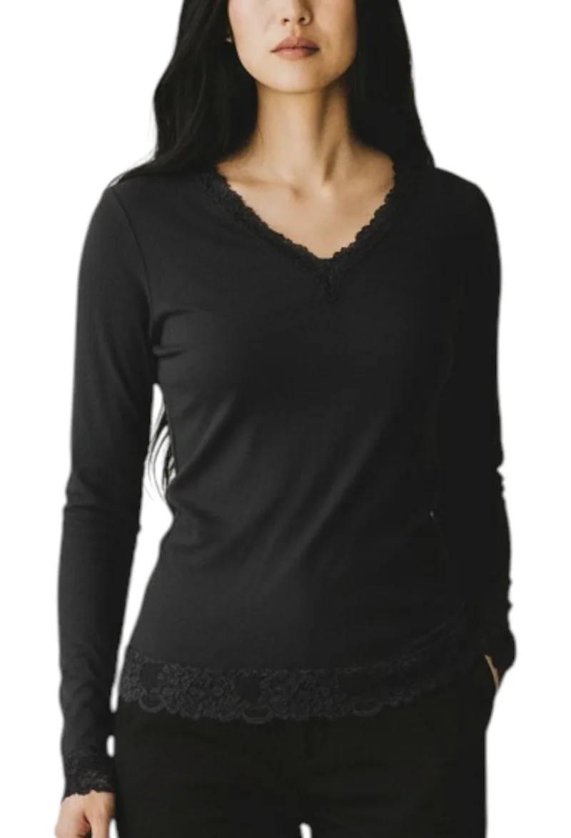 Φανελάκι Hanro Μακρυμάνικο Top Collection Ls 079246-0199 Γυναικείο