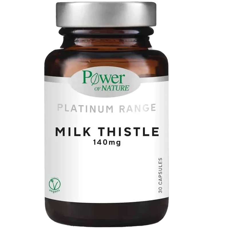 Power Health Platinum Range Milk Thistle 140μg Συμπλήρωμα Διατροφής με Εκχύλισμα Σπόρων Γαϊδουράγκαθου για την Υποστήριξη της Λειτουργίας του Ήπατος 30veg.caps