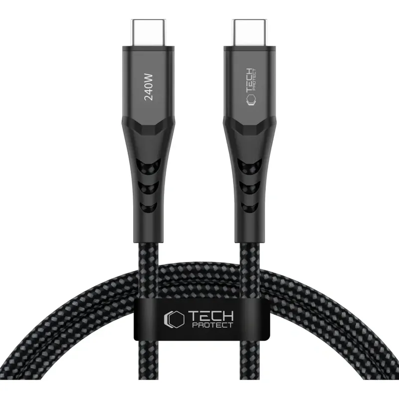 Καλώδιο Type-C Tech-Protect UB11T σε Type-C για Γρήγορη Φόρτιση & Μεταφορά Δεδομένων 100cm 240W - Black (5906302353125)