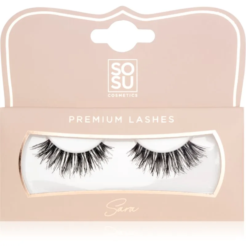 SOSU Cosmetics Premium Lashes τεχνητές βλεφαρίδες απόχρωση Sara 1 τμχ