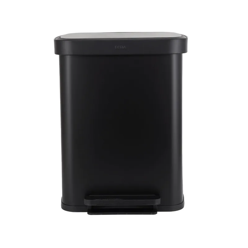 ESTIA ΚΑΔΟΣ ΑΠΟΡΡΙΜΑΤΩΝ FLATOP SOFT CLOSE 50lt ΜΑΤ ΜΑΥΡΟΣ