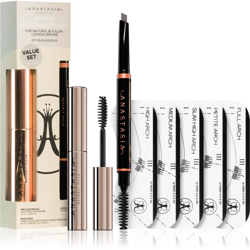 Anastasia Beverly Hills Brow Beginners Kit σετ για τα φρύδια απόχρωση Medium Brown