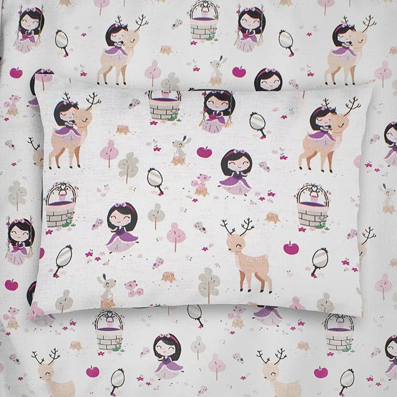 Μαξιλαροθήκη 50x70 Dimcol Lily Deer 179 Ροζ 50x70