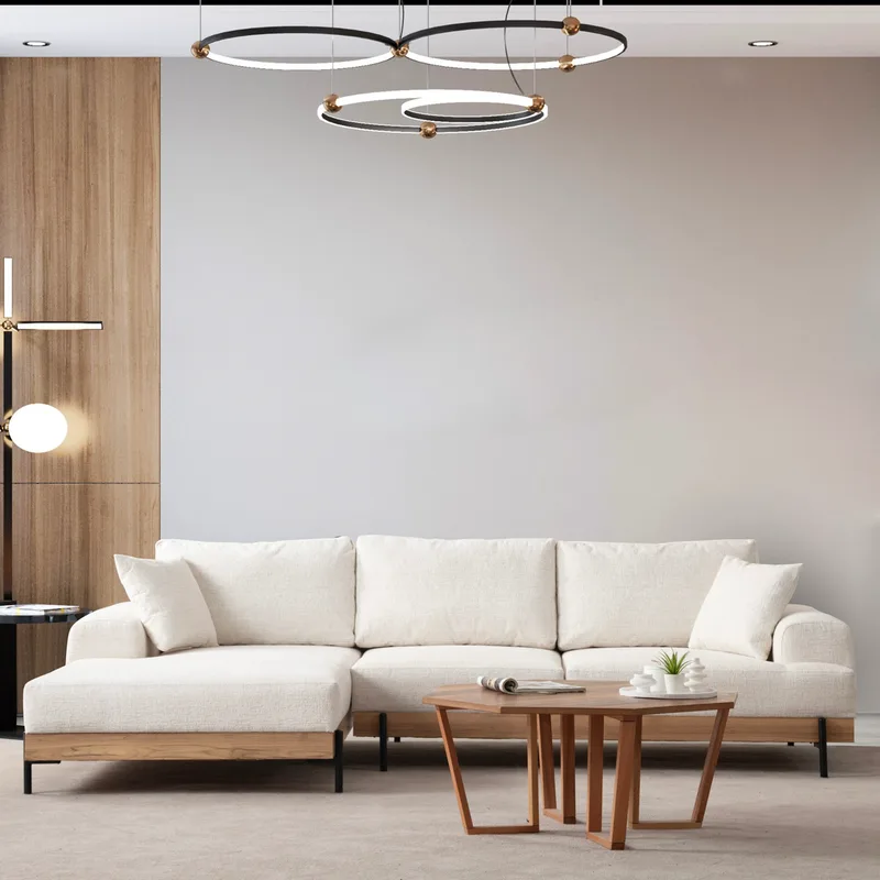Γωνιακός Καναπές Eti Oak Left - White 560Are2127 (170x280x98x78)