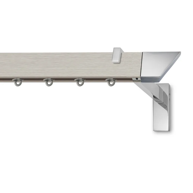 Κουρτινόξυλα Σιδηρόδρομοι Elegant K64-1052 Νίκελ ματ/Χρώμιο (Νίκελ Ματ-Ιnox) (3.00m Κουρτινόξυλο Μονό)