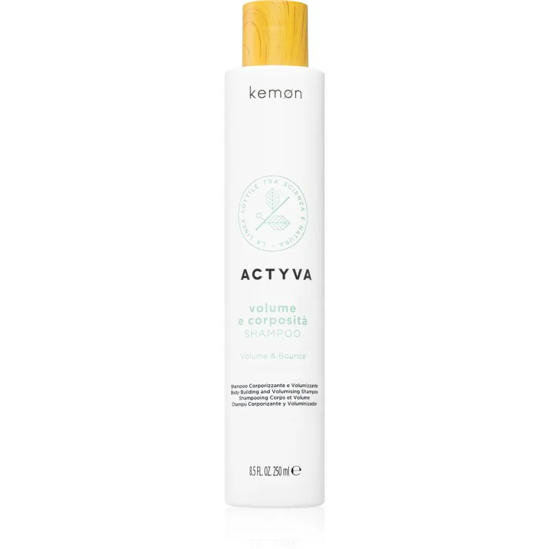 Kemon Actyva Volume e Corposità σαμπουάν για όγκο στα λεπτά μαλλιά χωρίς σιλικόνη 250 ml