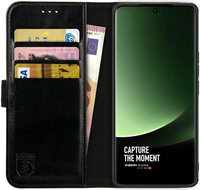 Κόκκινο Element PU Θήκη Πορτοφόλι Xiaomi 13 Ultra - Black (8719246398773)