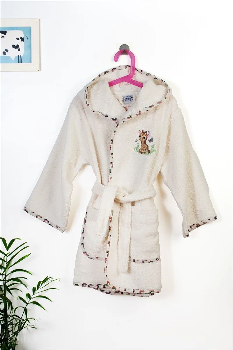 Μπουρνούζι Με Κέντημα Dimcol Giraffe 173 Size: 02 Ecru-Multi