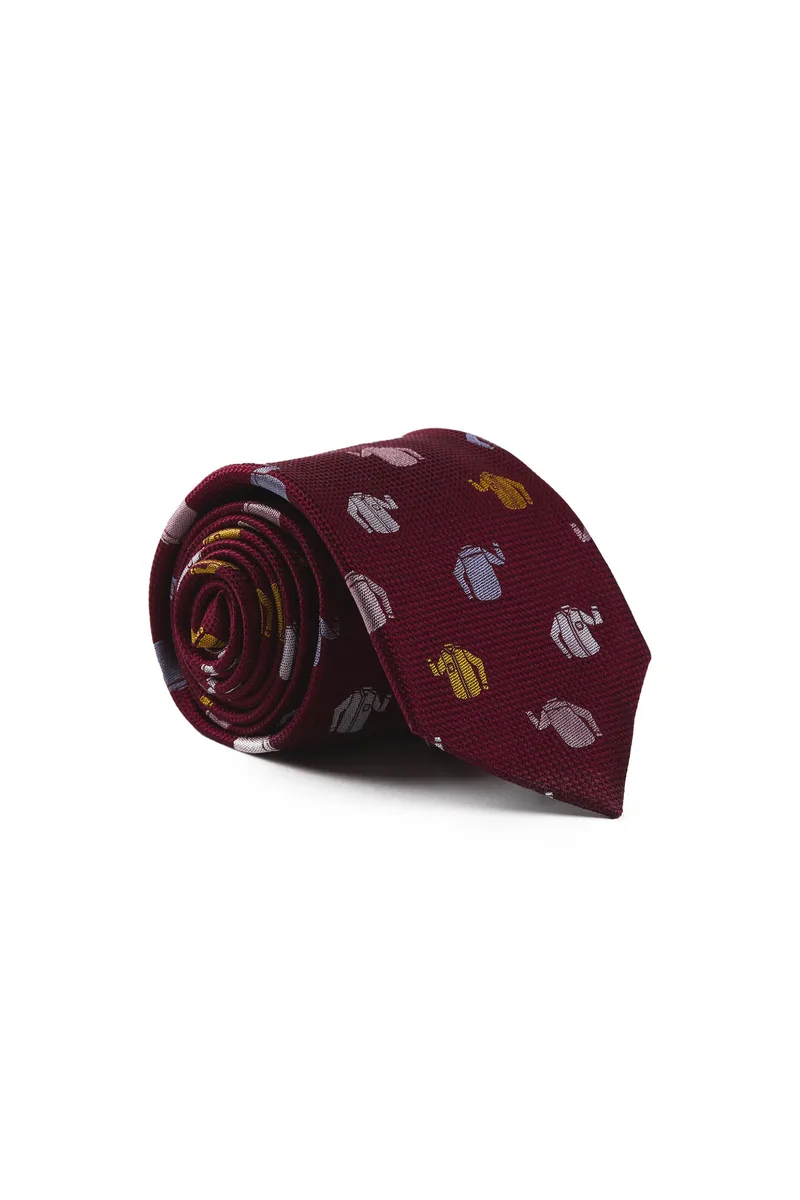 Gant ανδρική μεταξωτή γραβάτα με print - 9950089 Κεραμιδί