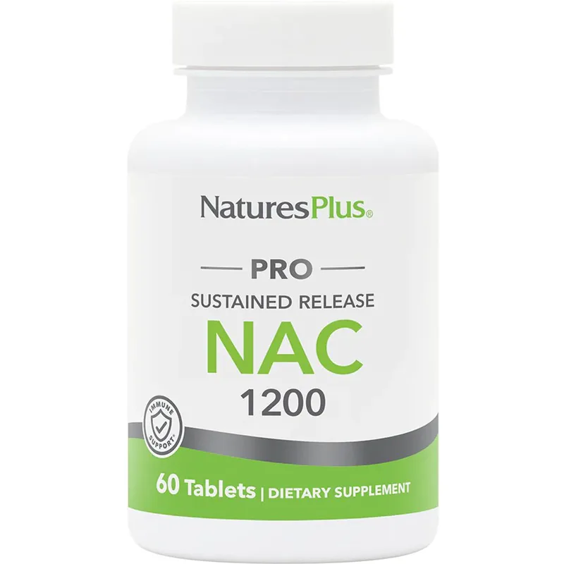 Natures Plus Pro NAC 1200mg Συμπλήρωμα Διατροφής Ακετυλοκυστεΐνης με Ισχυρές Αντιοξειδωτικές & Βλεννολυτικές Ιδιότητες με Ηπατοπροστατευτική Δράση 60tabs