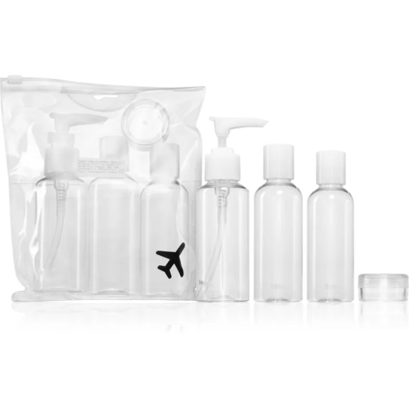 IDC Institute Travel Set επαναχρησιμοποιούμενα δοχεία ταξιδίου 4 τμχ