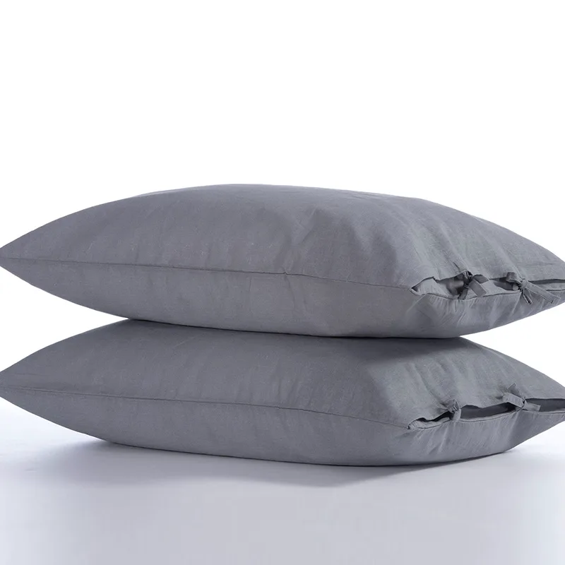 Μαξιλαροθήκες Ζεύγος 52X72 Nef Nef Cotton-Linen Grey (52x72)