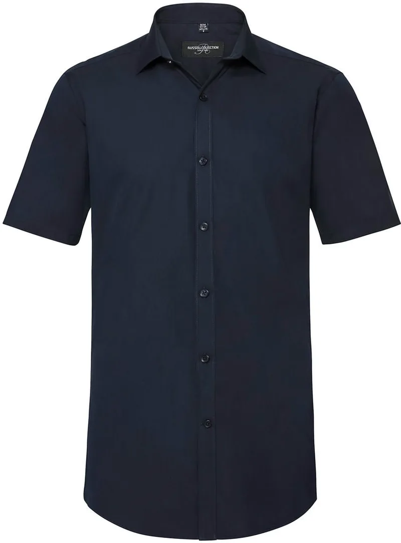 Κοντομάνικο πουκάμισο Stretch Russell R-961M-0 Bright Navy