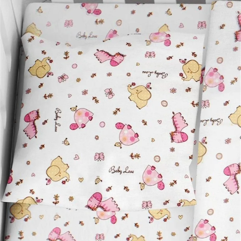 Βρεφική Μαξιλαροθήκη Dimcol Elephant 072 35X45 White-Ροζ Flannel