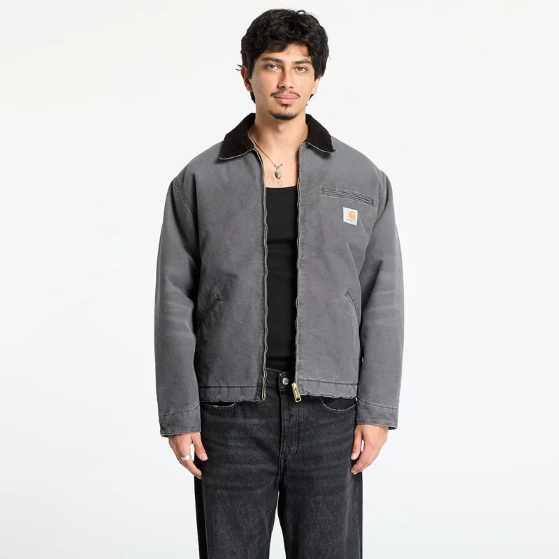 Μπουφάν Carhartt WIP OG Detroit Jacket UNISEX Graphite/ Black Stone Canvas XL