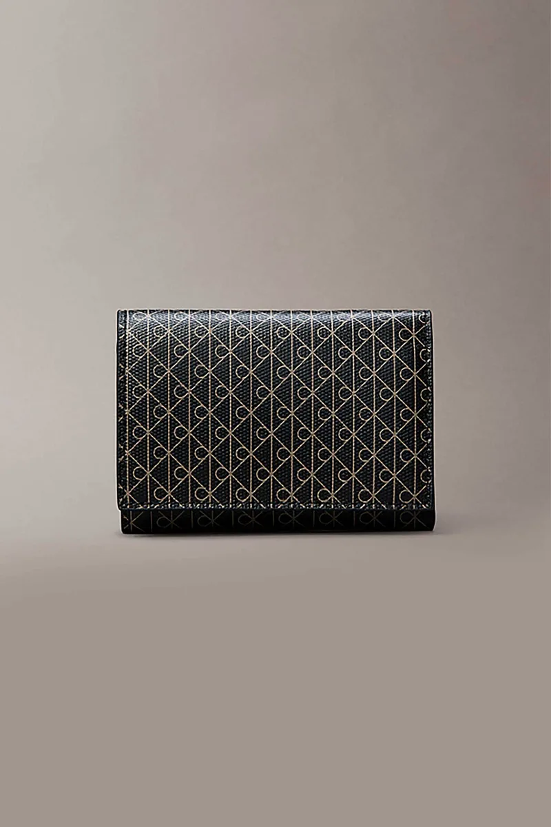 Calvin Klein Jeans γυναικείο πορτοφόλι με all-over logo print - LV04F1118G Μαύρο