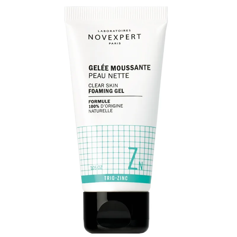 Novexpert Trio-Zinc Clear Skin Foaming Gel Αφρώδες Τζελ Καθαρισμού Κατάλληλο για Επιδερμίδα με Τάση Ακμής Travel Size 30g