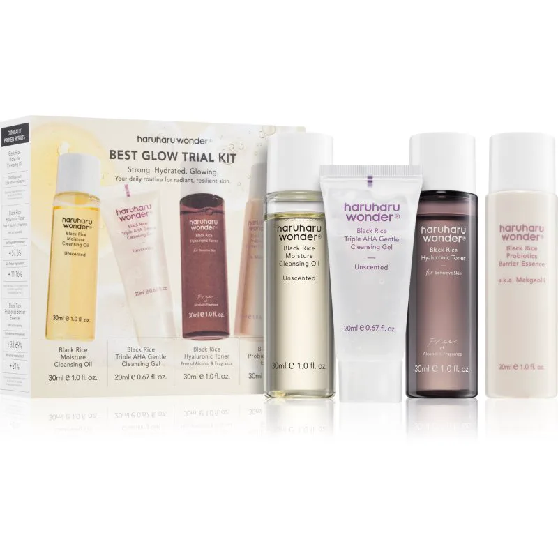 Haruharu Wonder Best Glow Trial Kit σετ ταξιδιού για λαμπρότητα και ενυδάτωση