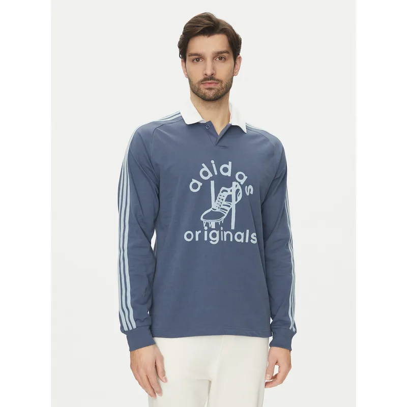adidas Polo Rugby JD1090 Μπλε Regular Fit