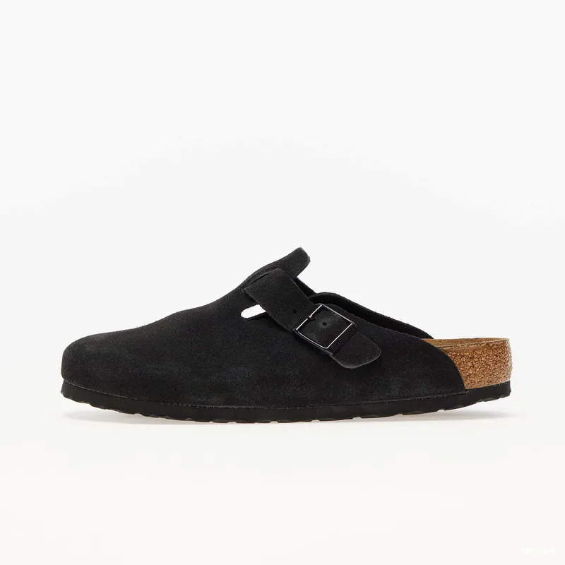 Sneakers Birkenstock Boston Soft Footbed Velvet Leather Black EUR 44