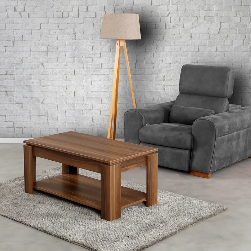 Τραπεζάκι Σαλονιού Shelf - Walnut 801Cmy2819 104x47x56 cm