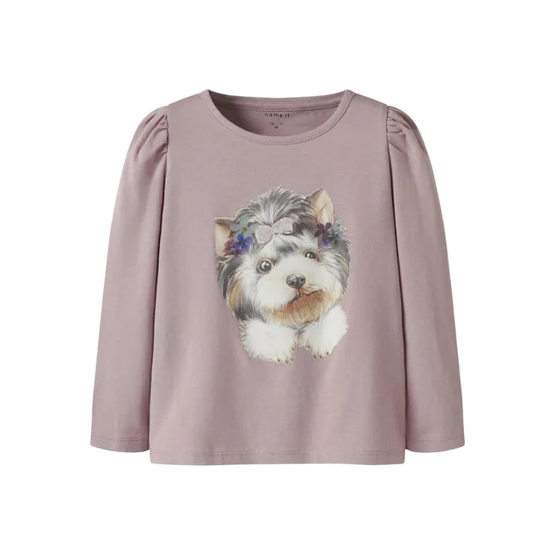 Μπλούζα μακό κορίτσι name it-13246614-Burnished Lilac-organic cotton