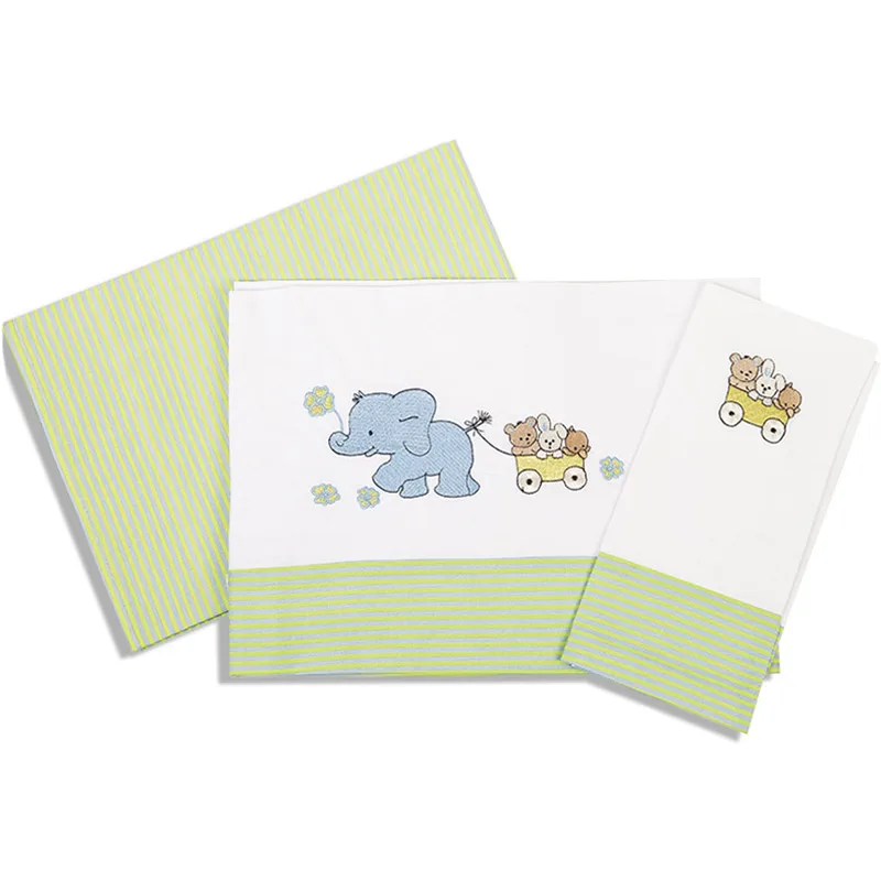 Σεντόνια Κούνιας Σετ Dimcol 111 Elephants Grey 120x170