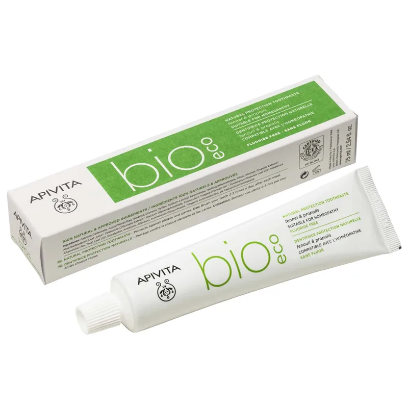 Apivita Natural Dental Care Bio-Eco Οδοντόκρεμα Φυσικής Προστασίας με Μάραθο & Πρόπολη 75ml