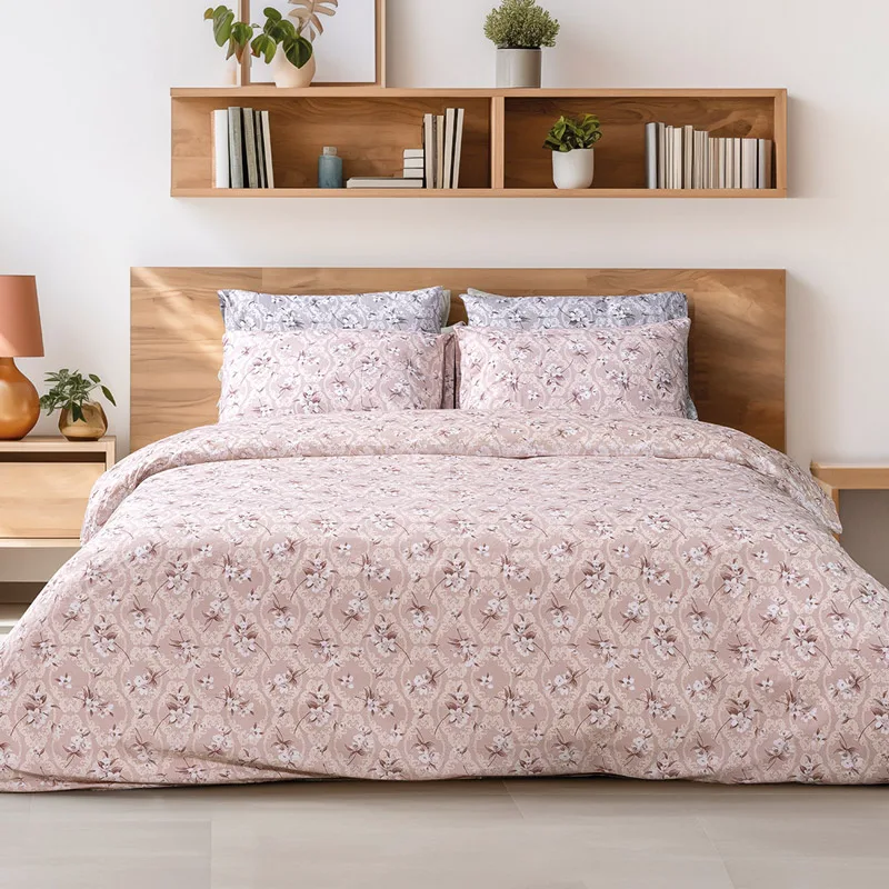 Παπλωματοθήκη Υπέρδιπλη Σετ 230x250 Beauty Home Cays 12189 Salmon 230x250