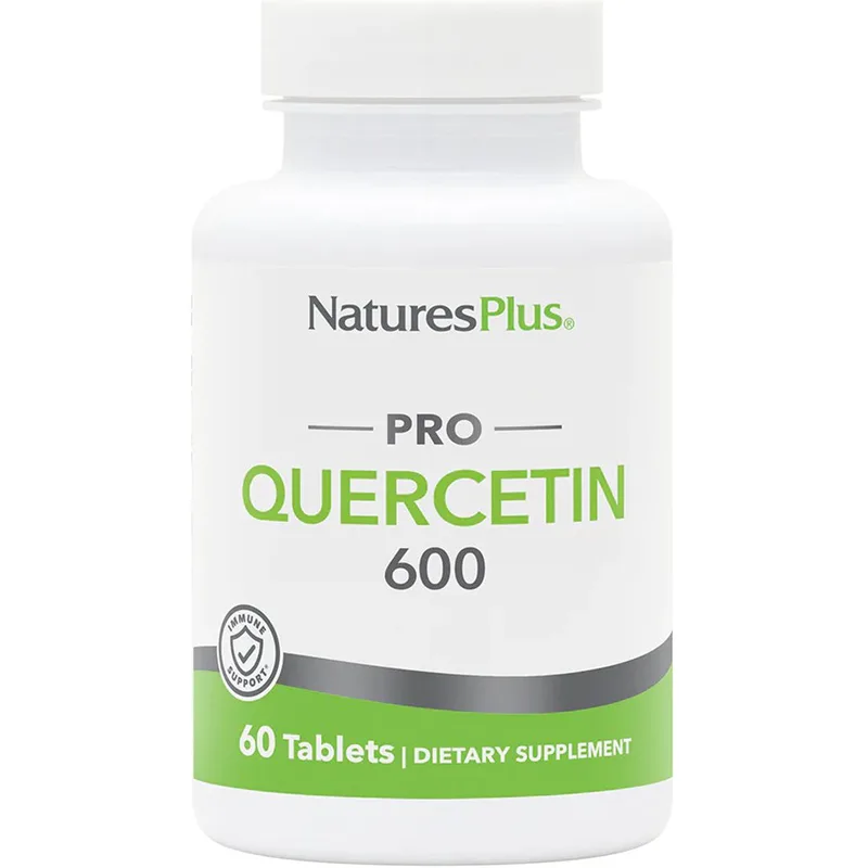 Natures Plus Pro Quercetin 600mg Συμπλήρωμα Διατροφής Κερσετίνης με Ισχυρή Αντιοξειδωτική & Αντιφλεγμονώδη Δράση για Διατήρηση Υγιών Επιπέδων Αρτηριακής Πίεσης 60tabs