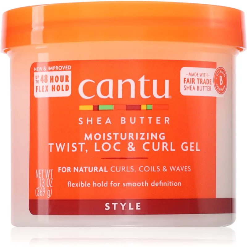 CANTU Shea Butter Moisturizing Twist, Loc & Curl Gel στάιλινγκ κρέμα για καθορισμό και το σχήμα 370 γρ