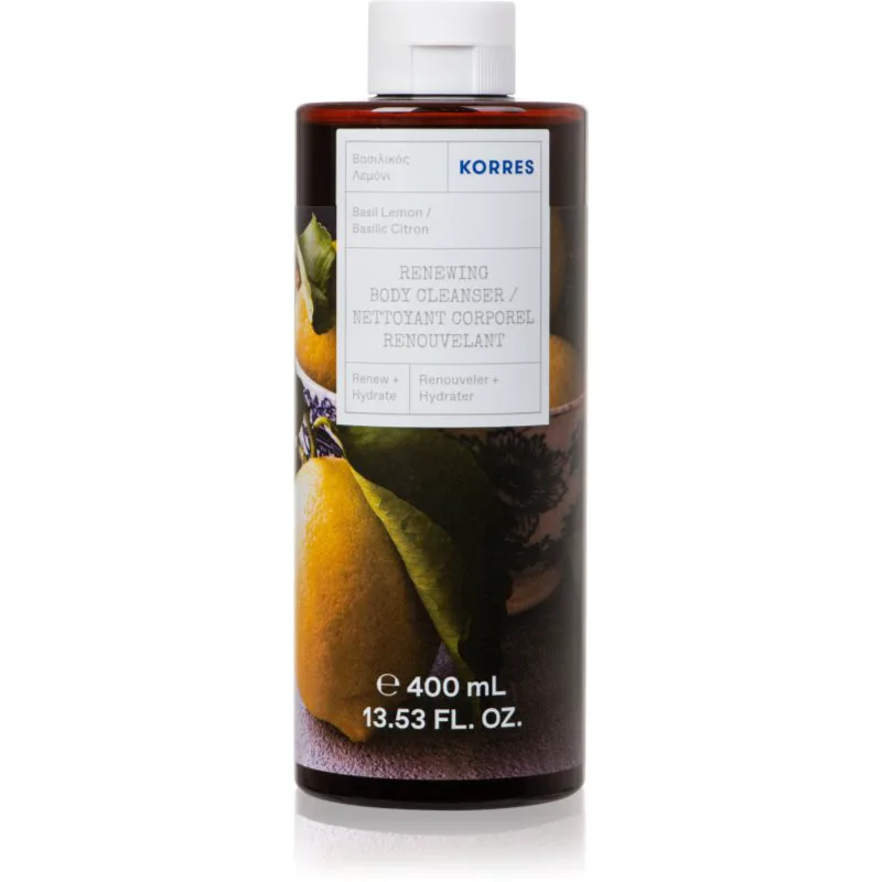 Korres Basil Lemon δροσιστικό τζελ ντους 400 ml