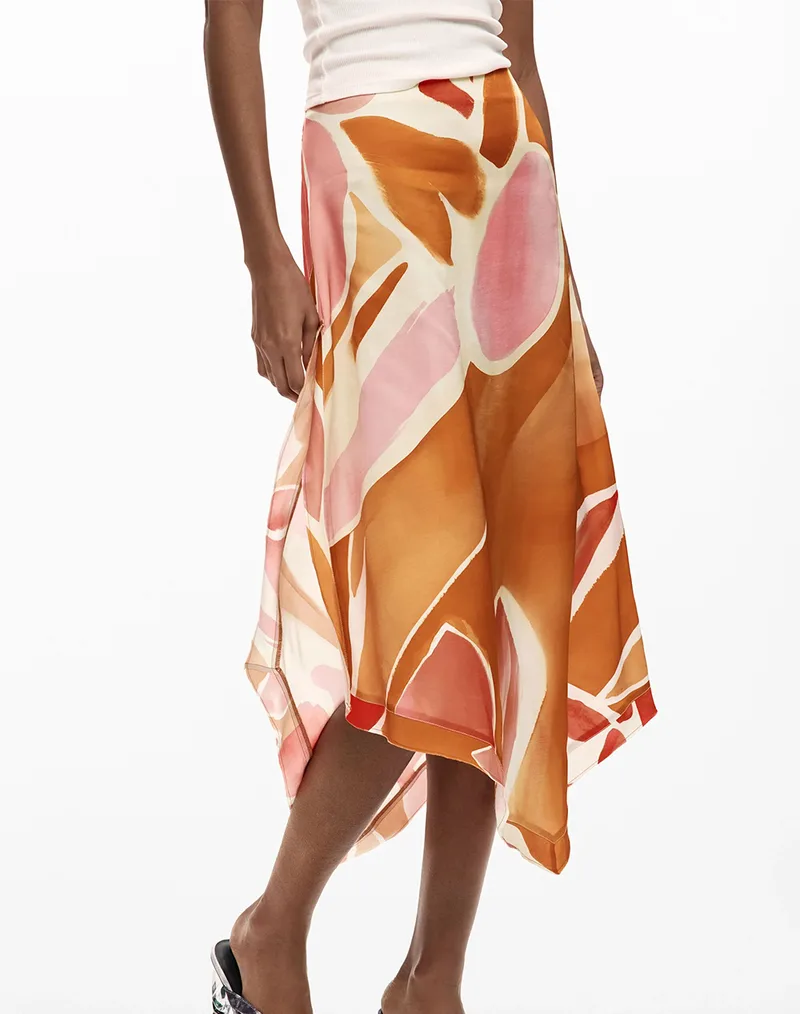 DESIGUAL FAL_VENT_ORANGE ΦΟΥΣΤΑ ΓΥΝΑΙΚΕΙΟ 26SWFW13-7002 Πορτοκαλί