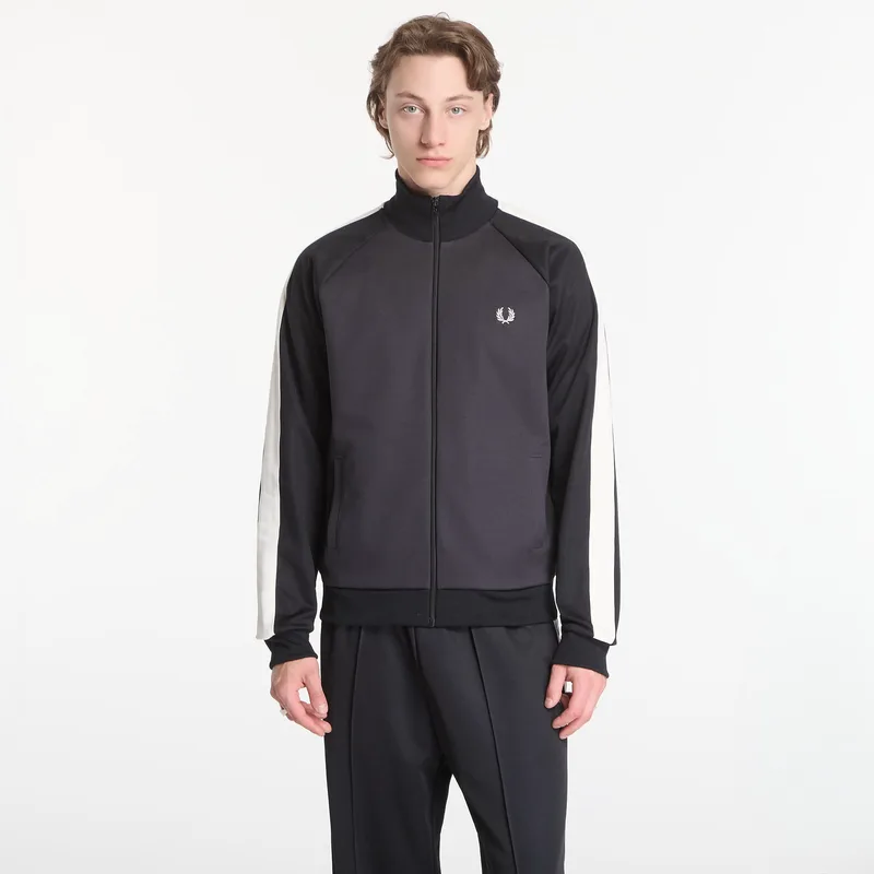 Φούτερ Fred Perry Contrast Sleeve Track Jacket Black XL
