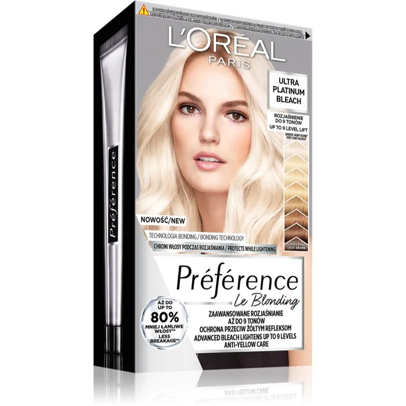 L’Oréal Paris Préférence βαφή μαλλιών απόχρωση Ultra Platinum 1 τμχ