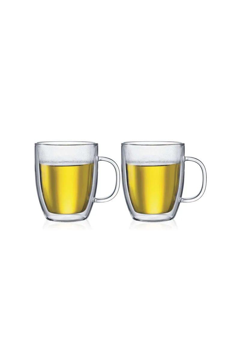 Bodum σετ γυάλινες μεγάλες κούπες double wall 450 ml διάφανο "Bistro" (2 τεμάχια) - 10606-10