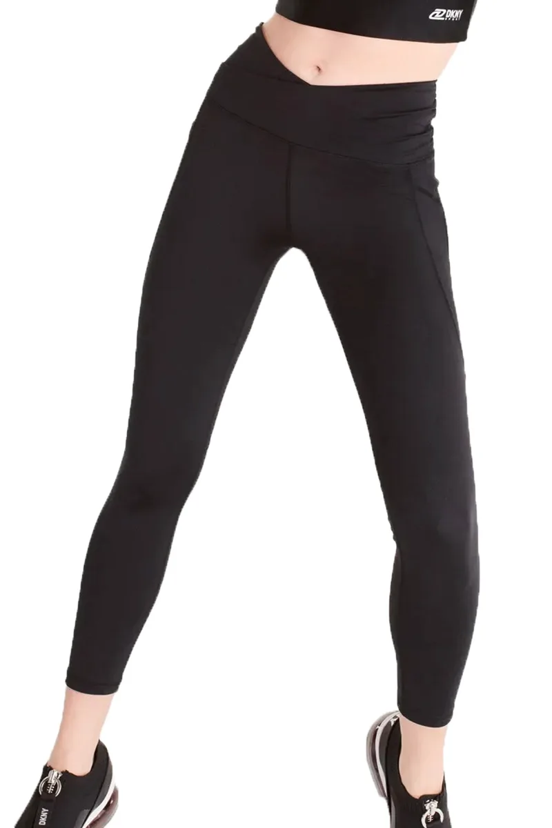Κολάν DKNY Balance Crossover High Waist 7/8 DP2P3052-BLK Γυναικείο