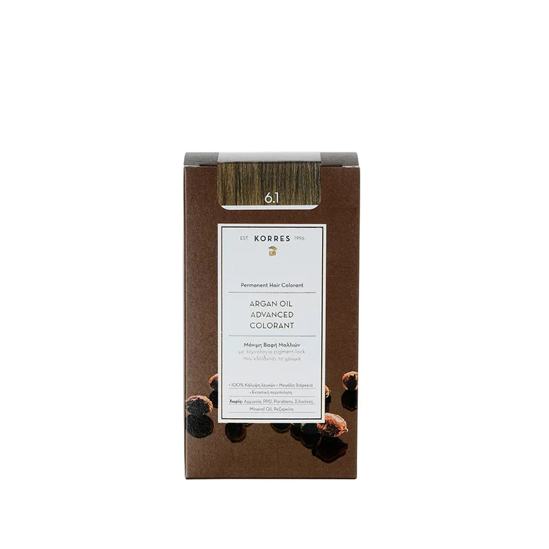 KORRES Argan Oil Advanced Colorant 6.1 Ξανθό Σκούρο Σαντρέ 50ml