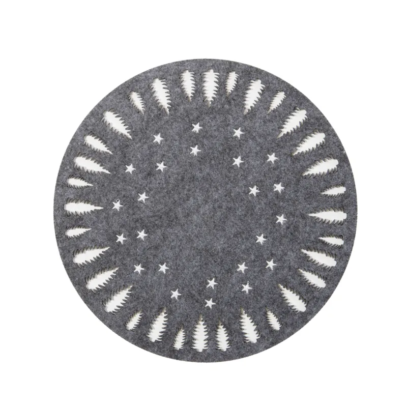 Χριστουγεννιάτικα Σουπλά (Σετ 2τμχ) Nef-Nef Homeware Snow Felt Grey