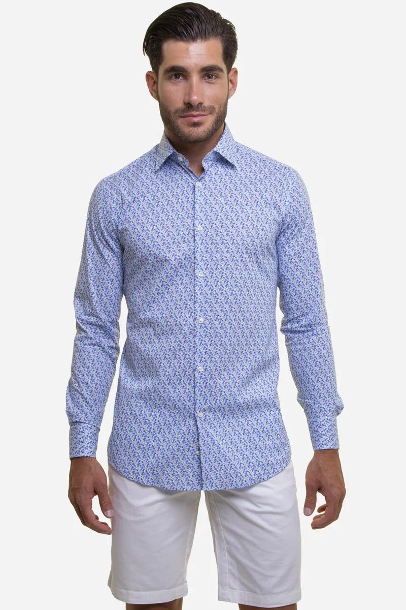 The Bostonians ανδρικό πουκάμισο με floral μικροσχέδιο Slim Fit - ACP1875