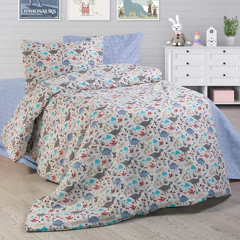 Σεντόνια Μονά Σετ Dimcol Dino 309 Blue 160x240