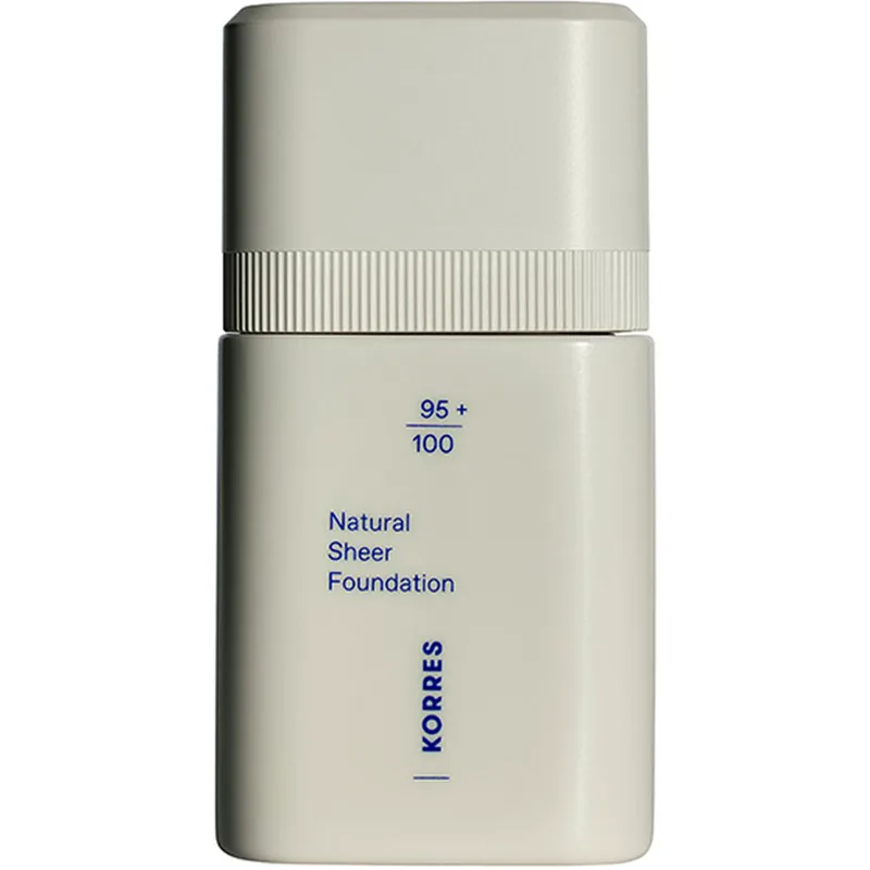 Korres Natural Sheer Foundation Διάφανης Κάλυψης Ανάλαφρο Foundation που Λειαίνει τις Ατέλειες για Φυσικά Λαμπερό Αποτέλεσμα 30ml - 02 Medium