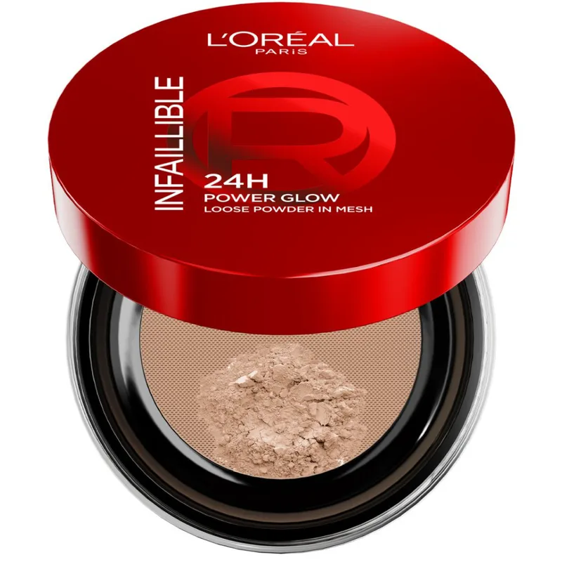 L'Oreal Paris Infaillible 24H Power Glow Loose Powder Πούδρα για Φωτεινή, Λαμπερή Όψη που Διαρκεί Έως & 24 Ώρες 9.5g - Medium