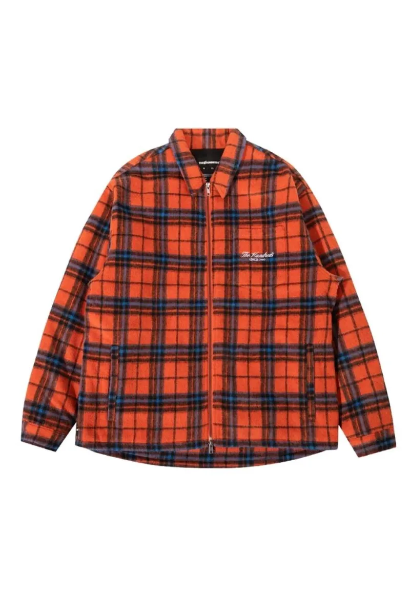 THE HUNDREDS Ανδρικές Ζακέτες Seville Plaid Woven - Πορτοκαλί-T24W108015-ORANGE