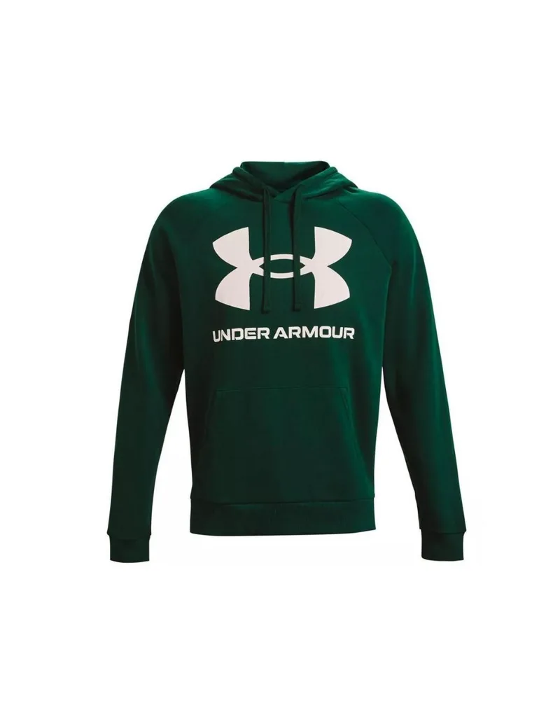 Under Armour Rival Ανδρικό Φούτερ με Κουκούλα και Τσέπες Πράσινο 1357093-330