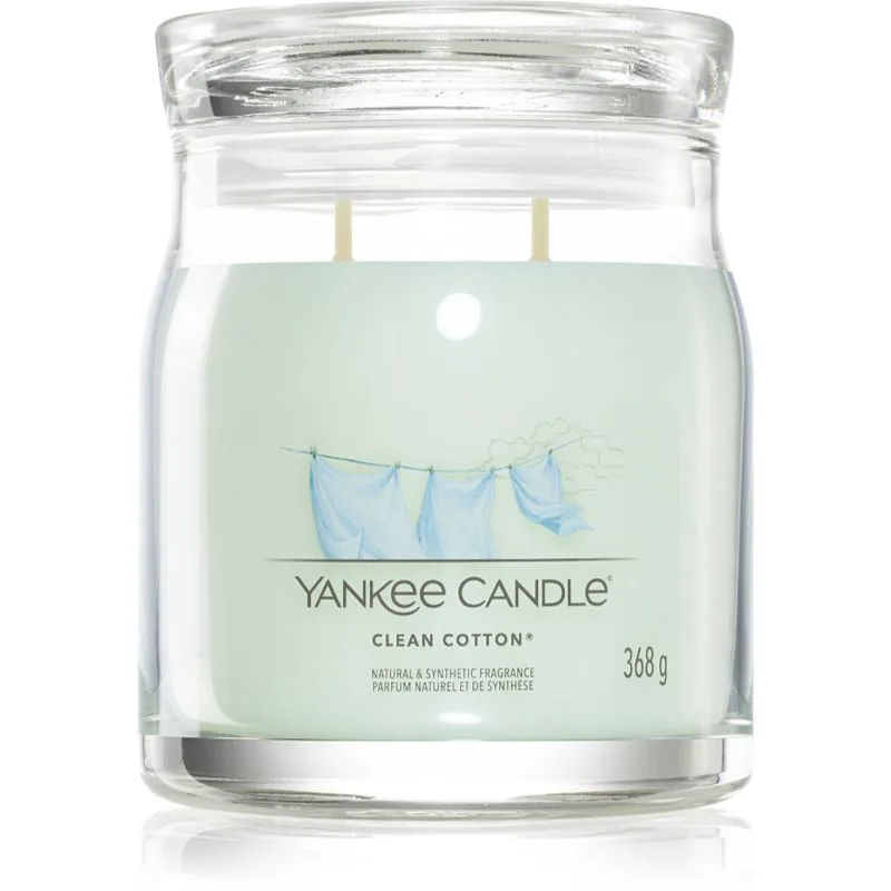 Yankee Candle Clean Cotton αρωματικό κερί Signature 368 γρ