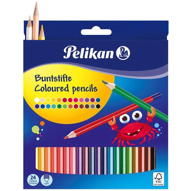 724013 ΞΥΛΟΜΠΟΓΙΕΣ PELIKAN 24ΧΡΩΜΑΤΑ