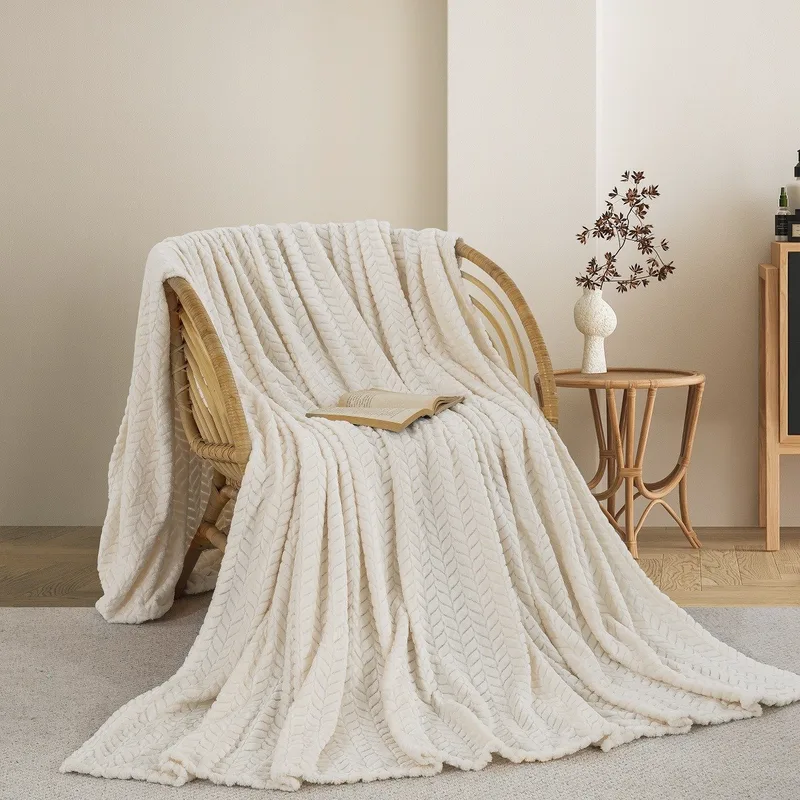 Κουβερτα Fleece Υπερδιπλη 220X240 Adam Home (550) Ecru(29)