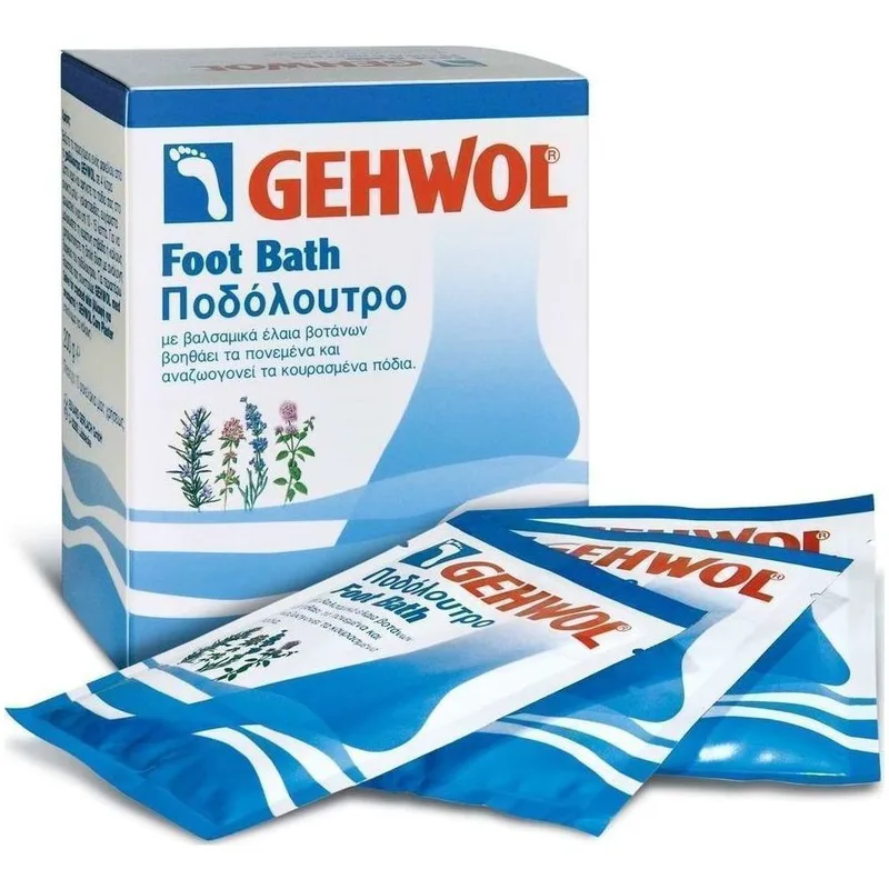 Gehwol Foot Bath Ποδόλουτρο με Αιθέρια Έλαια για Βαθύ Καθαρισμό, Βελτίωση της Μικροκυκλοφορίας & Καταπολέμηση της Κακοσμίας 10 Φακελάκια
