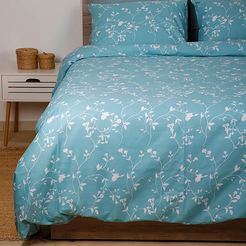 Σεντόνια Μονά (Σετ) 165X270 Sunshine Cotton Feelings 924 Aqua Χωρίς Λάστιχο (165x270)